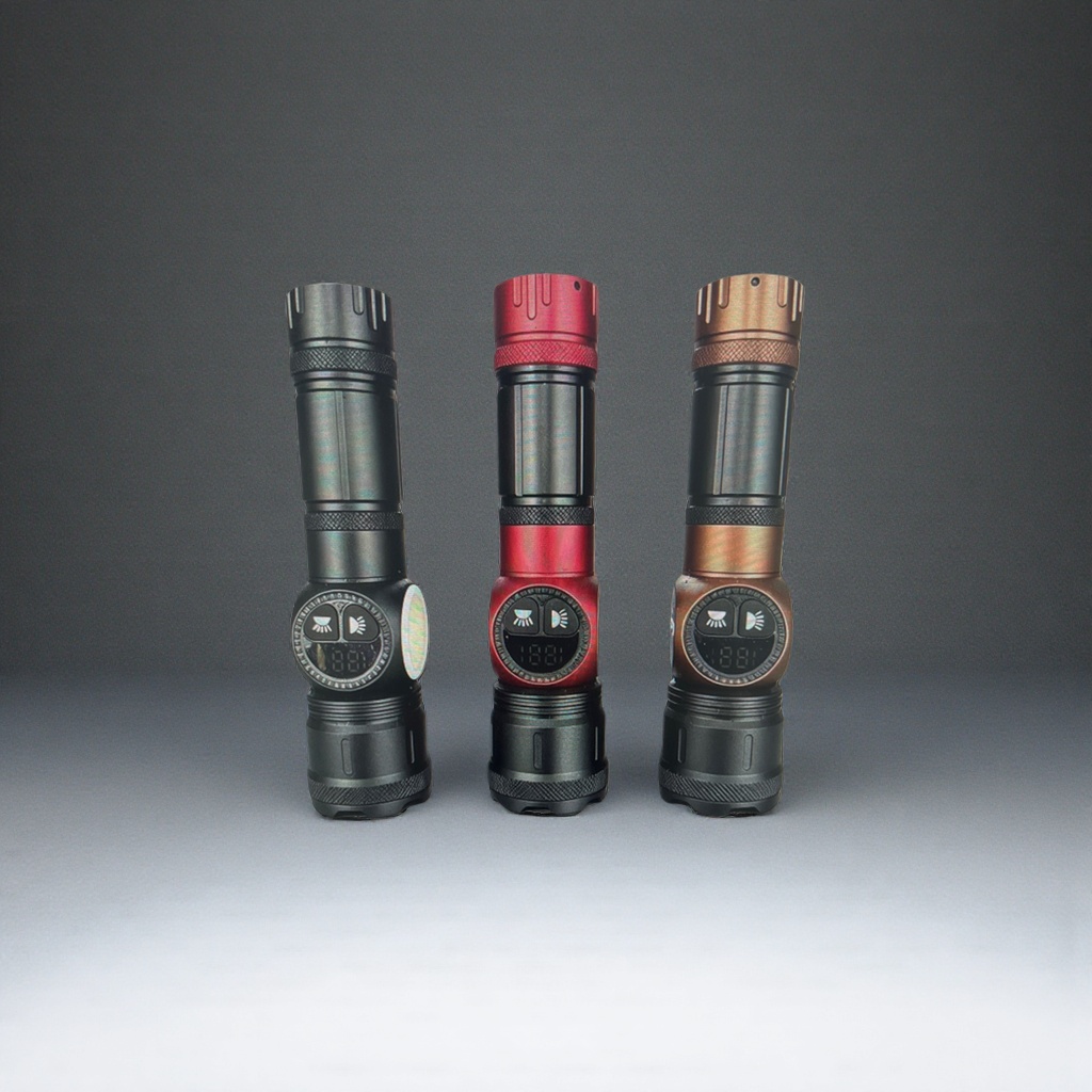 Aluminum alloy body flashlight with 3000 lumens, USB charging, portable for outdoor night use Application Scenario