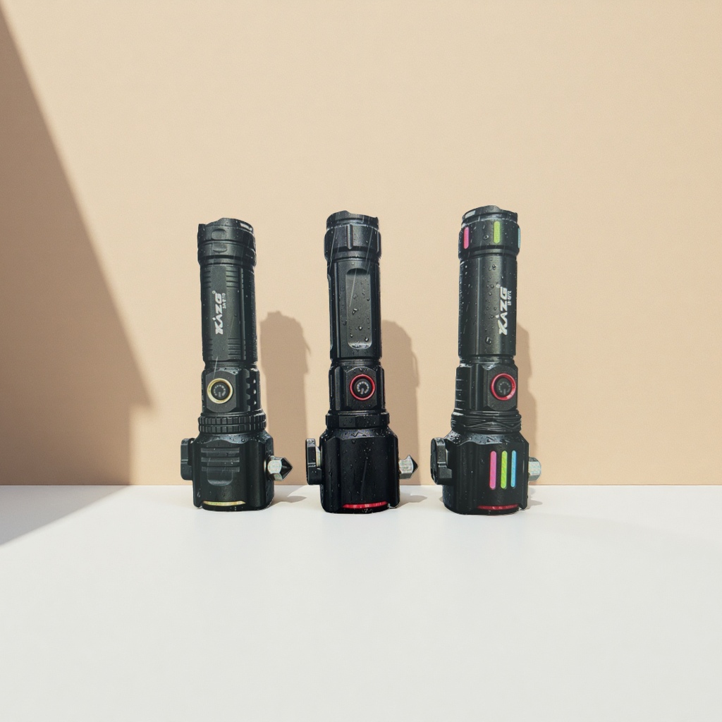 Aluminum alloy body, powerful flashlight, USB charging, portable outdoor lighting Specification image