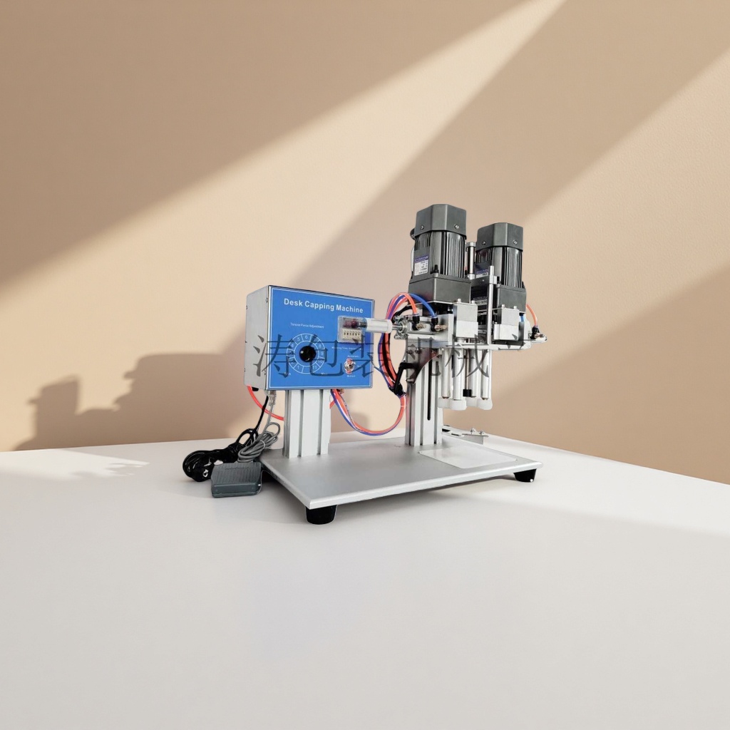 Industrial equipment desktop capping machine, automatic capping machine, small desktop bottle sealing machine Application Scenario
