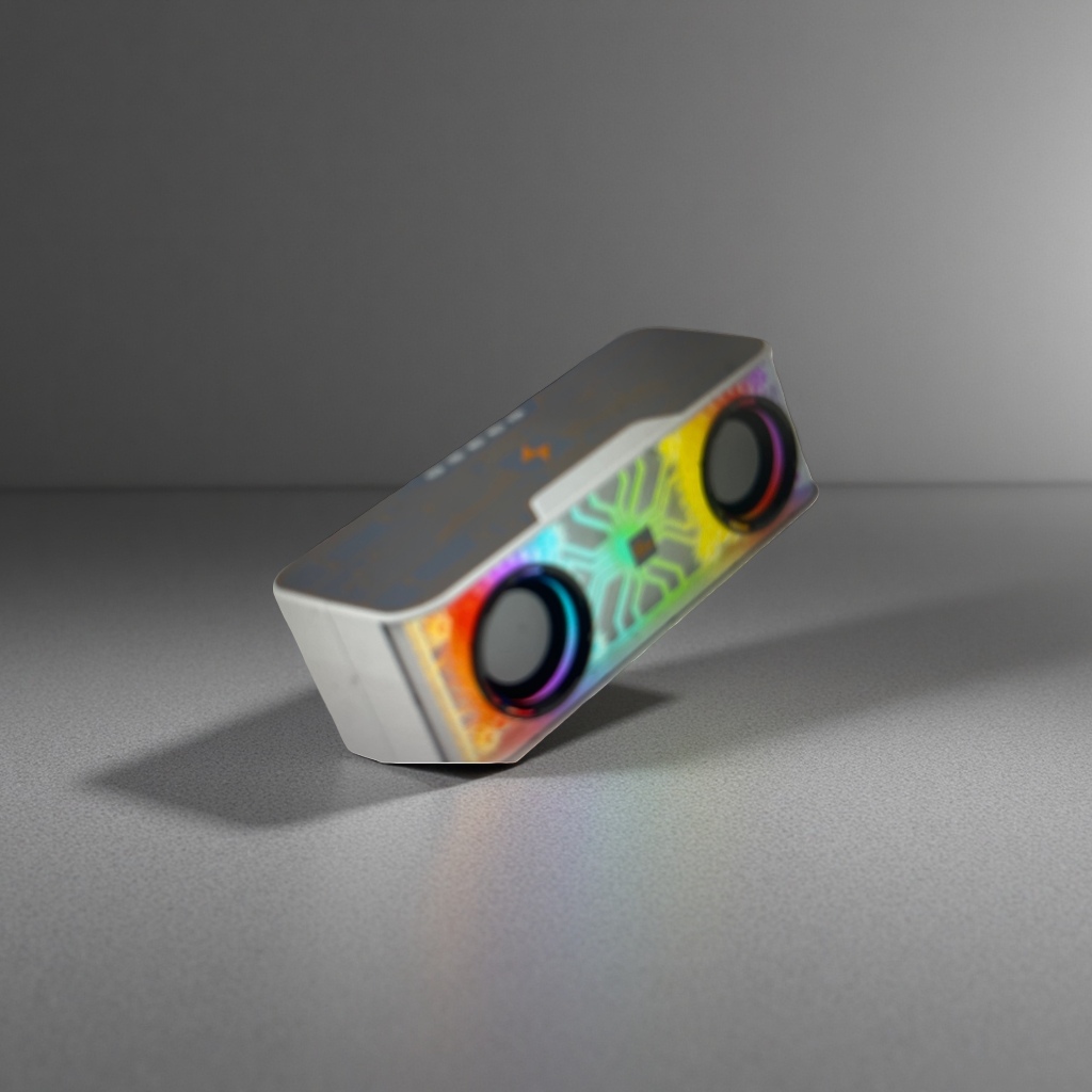 Luces de colores altavoz bluetooth efecto de sonido envolvente de 360 grados RGB luces de ambiente ajustable details Picture