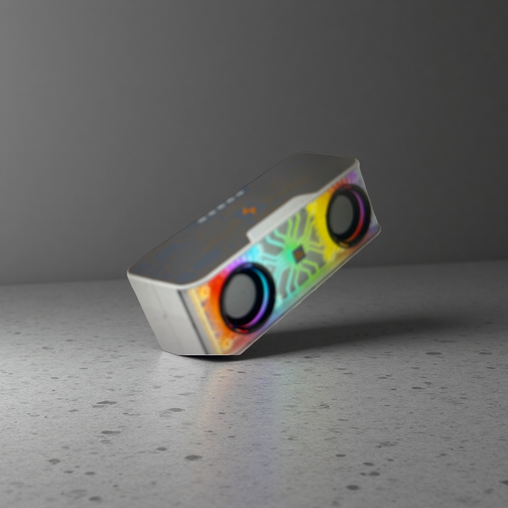 Luces de colores altavoz bluetooth efecto de sonido envolvente de 360 grados RGB luces de ambiente ajustable Specification image