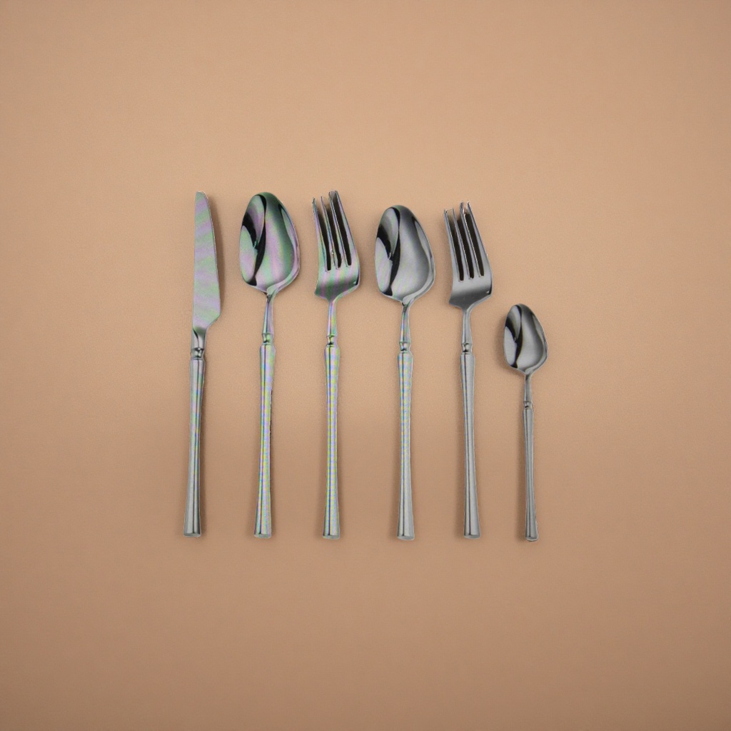 Silver tableware set, stainless steel household Western dining tableware gift box, 103646613 Specification image