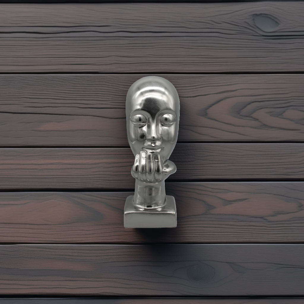 Ceramic electroplated ornaments, metal sculptures, human heads, modern and simple living room decorative ornaments, art collection Application Scenario