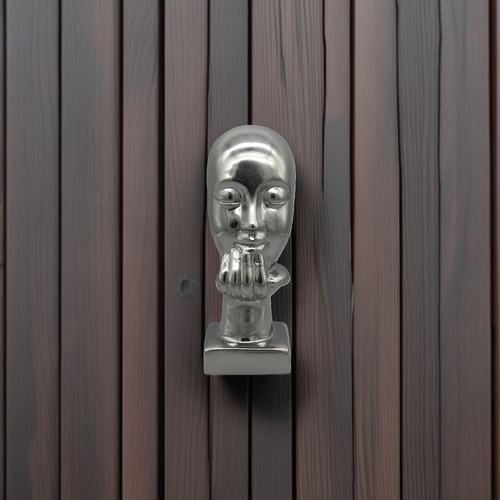 Ceramic electroplated ornaments, metal sculptures, human heads, modern and simple living room decorative ornaments, art collection Specification image