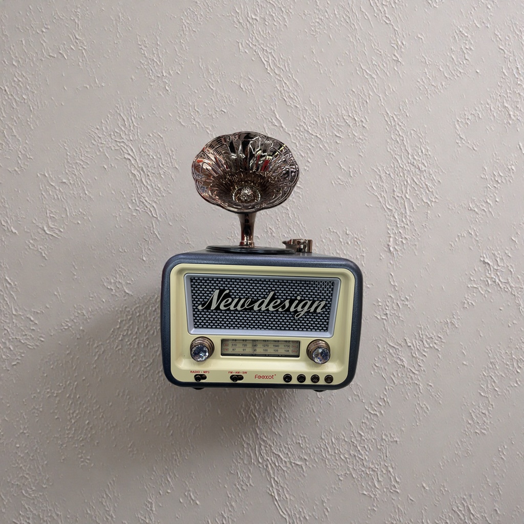 The retro-style radio FX-2527B, with its old-fashioned knob design, is an all-in-one radio and player Application Scenario
