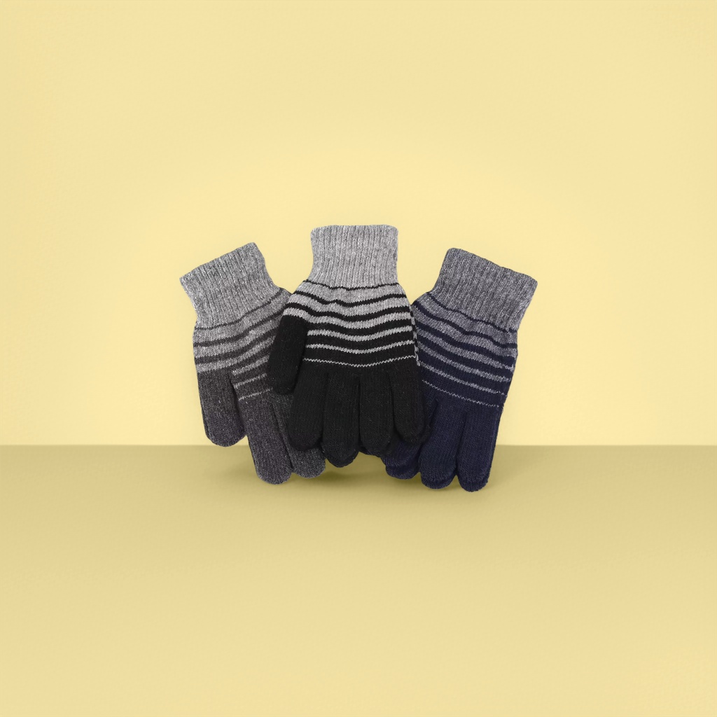 Knitted gloves for women, warm and anti-slip, thickened autumn and winter style
