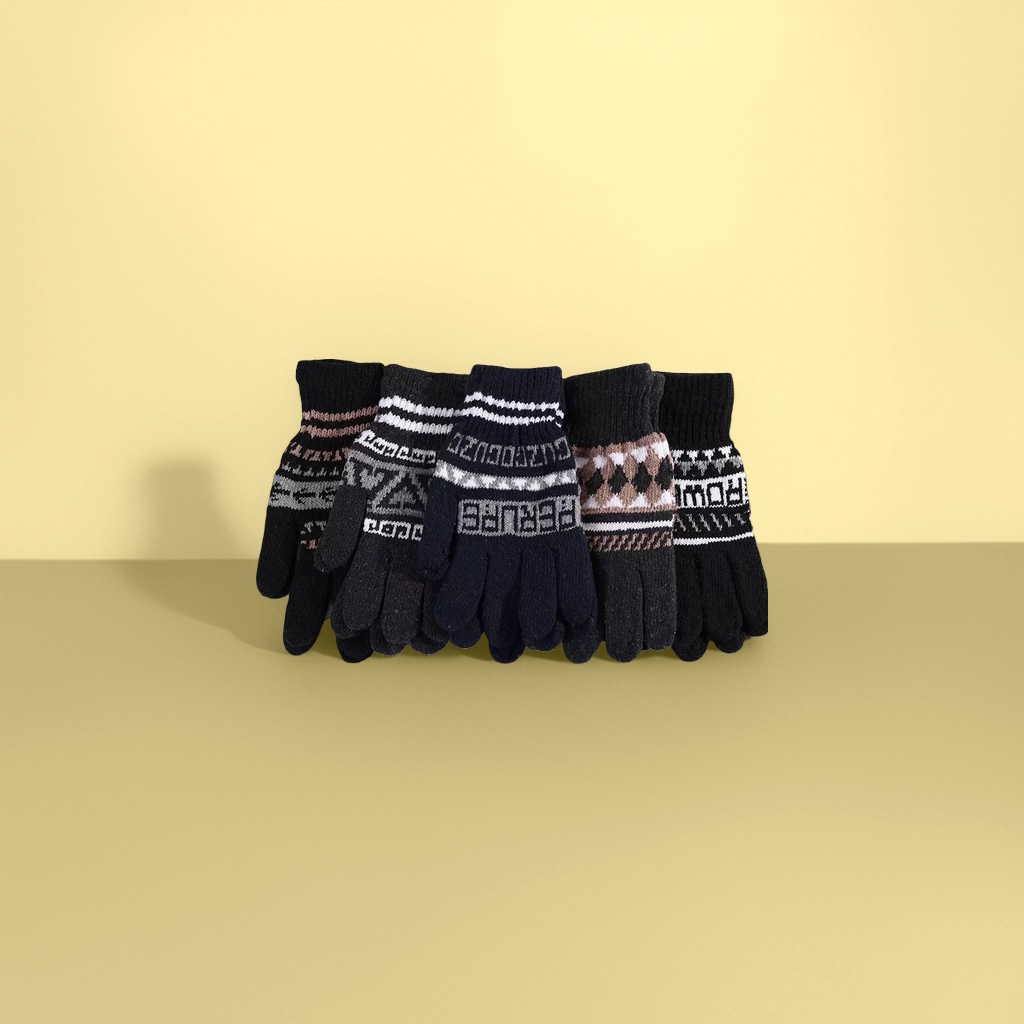 Knitted gloves, elastic, form-fitting, windproof and warm, suitable for both men and women, thin style details Picture