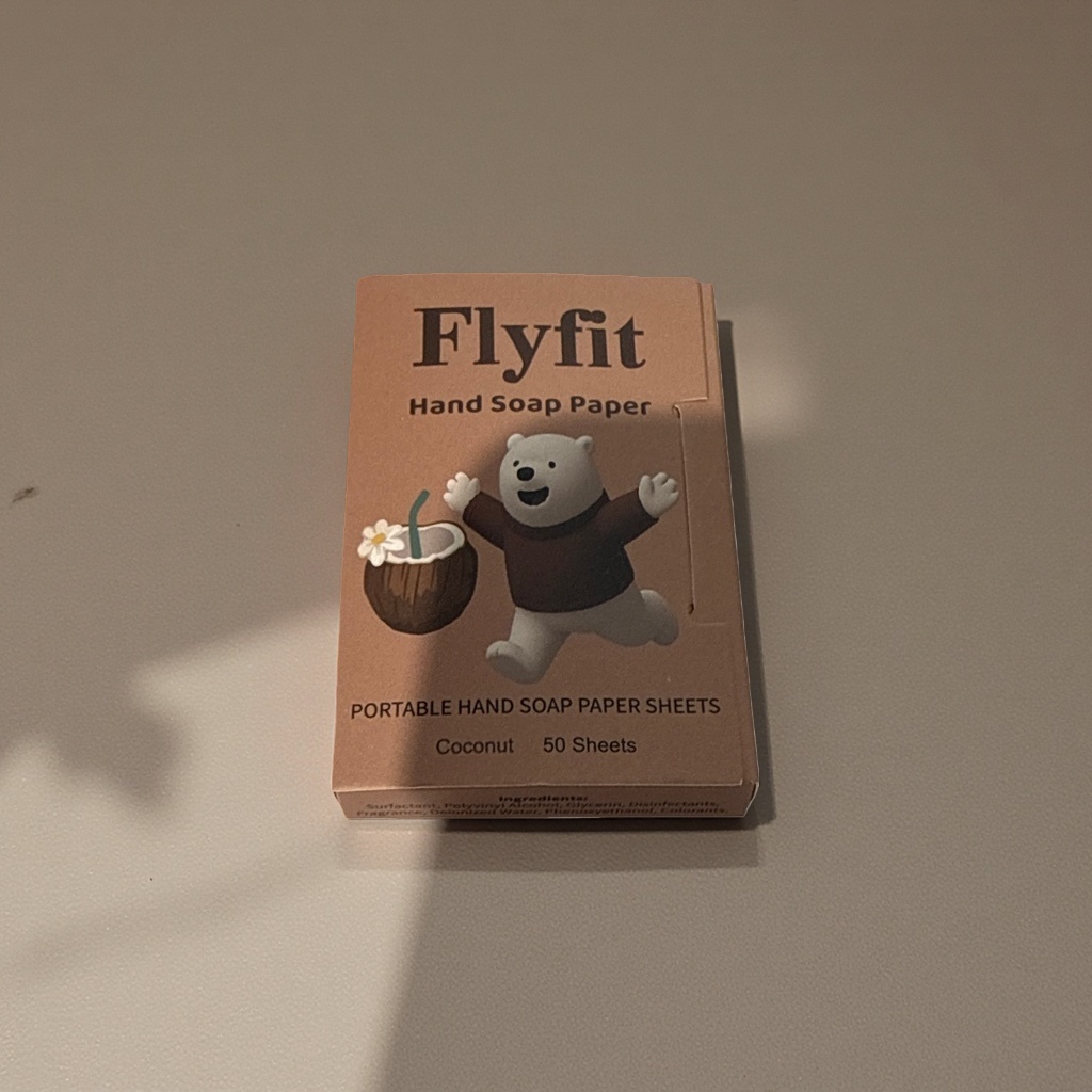 Flyfit便携式椰子味洗手纸巾包装盒