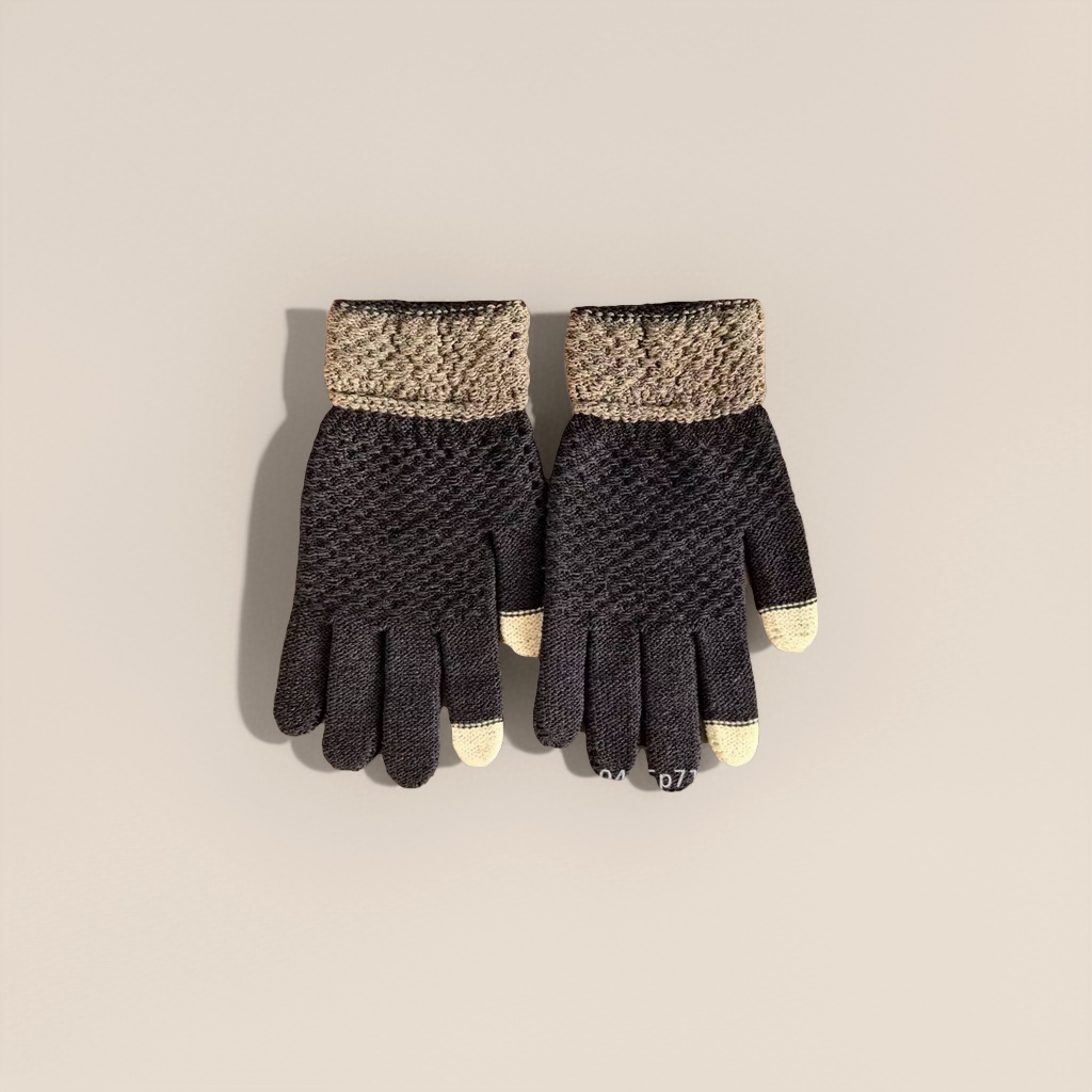 Knitted gloves with a velvet-like touch, elastic and slimming, suitable for women's commuting and cycling Specification image