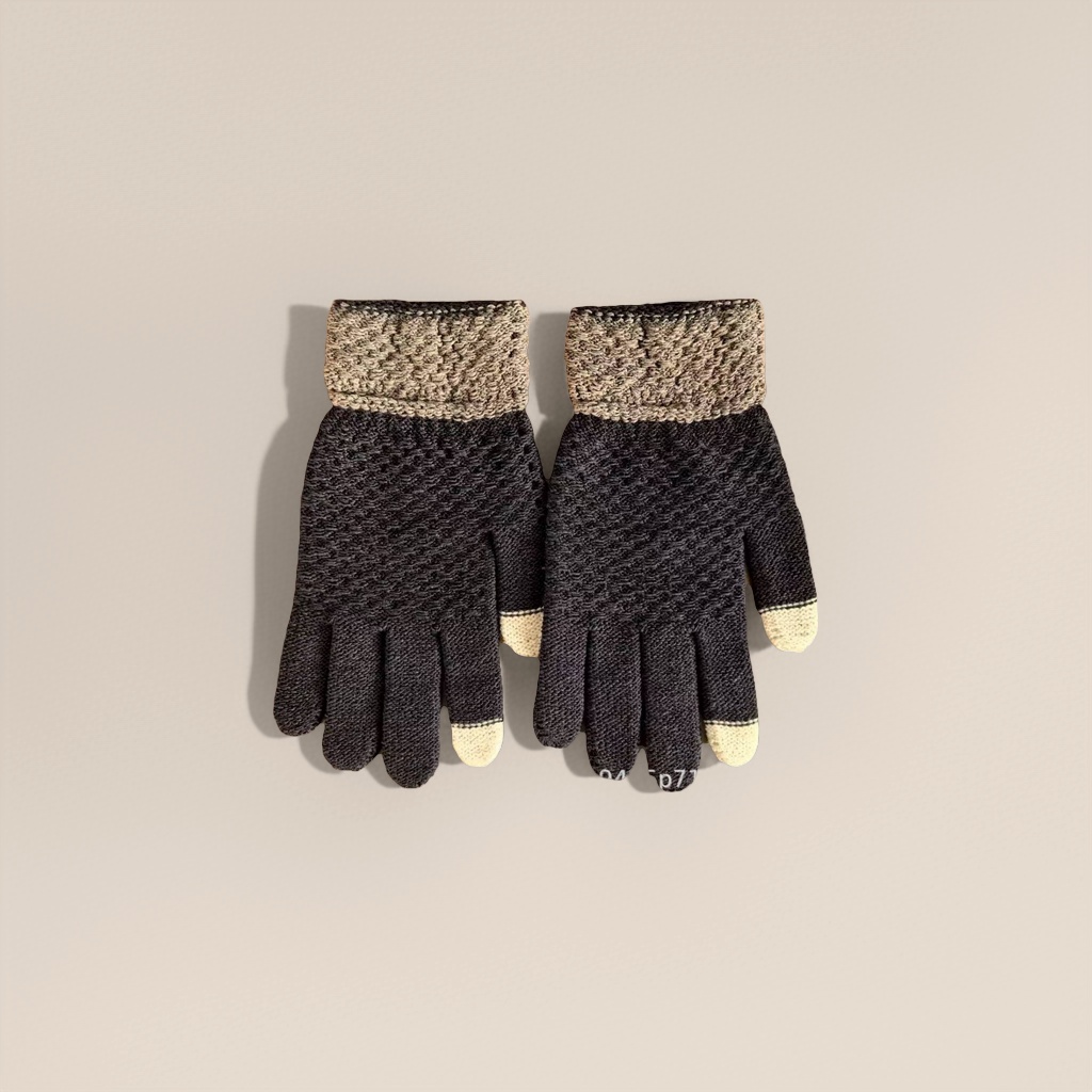 Knitted gloves with a velvet-like touch, elastic and slimming, suitable for women's commuting and cycling details Picture