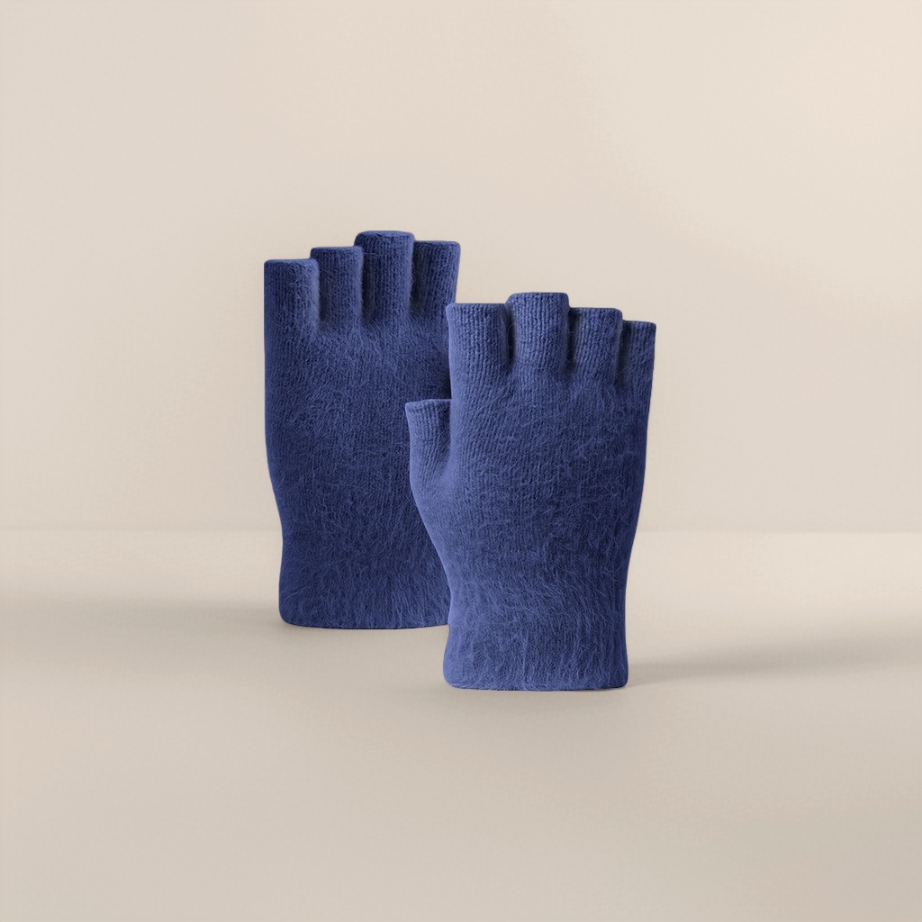 Autumn and winter knitted warm gloves for women, thickened cold-proof touch screen plush gloves Application Scenario