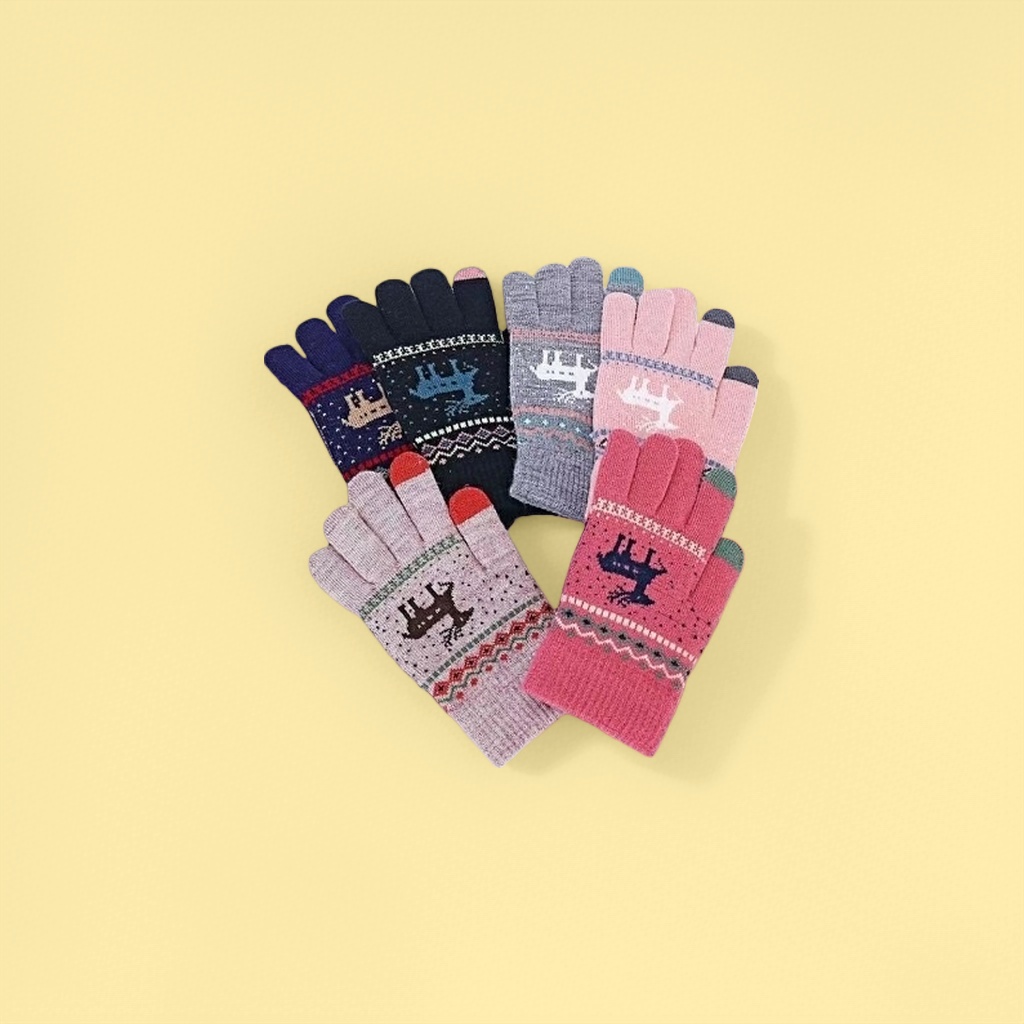 Pure cotton knitted gloves are breathable and comfortable, suitable for both men and women for daily warmth details Picture