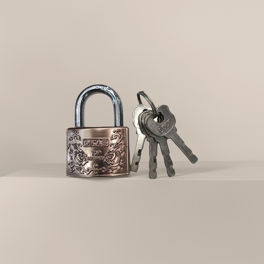 Two zinc alloy metal padlocks with keys are specially designed for drawer and cabinet doors to prevent theft Specification image