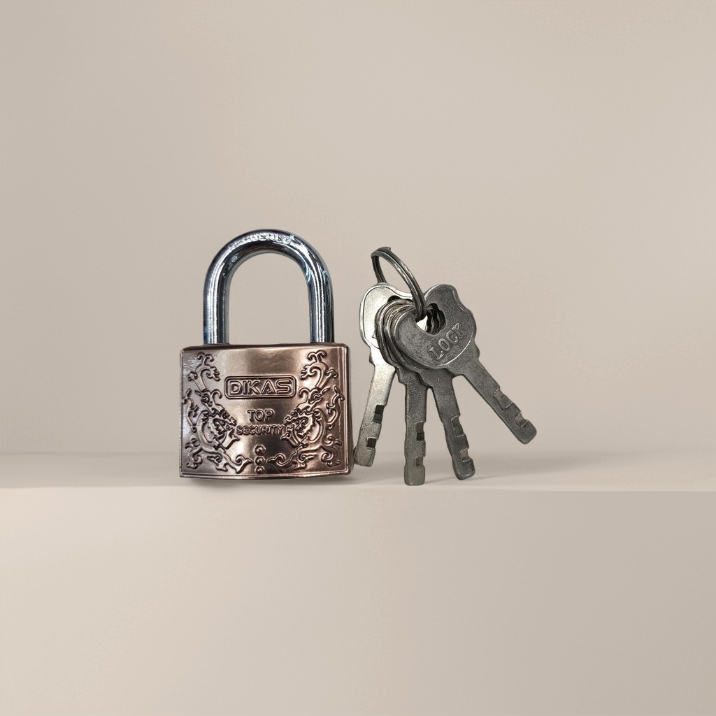 Two zinc alloy metal padlocks with keys are specially designed for drawer and cabinet doors to prevent theft details Picture