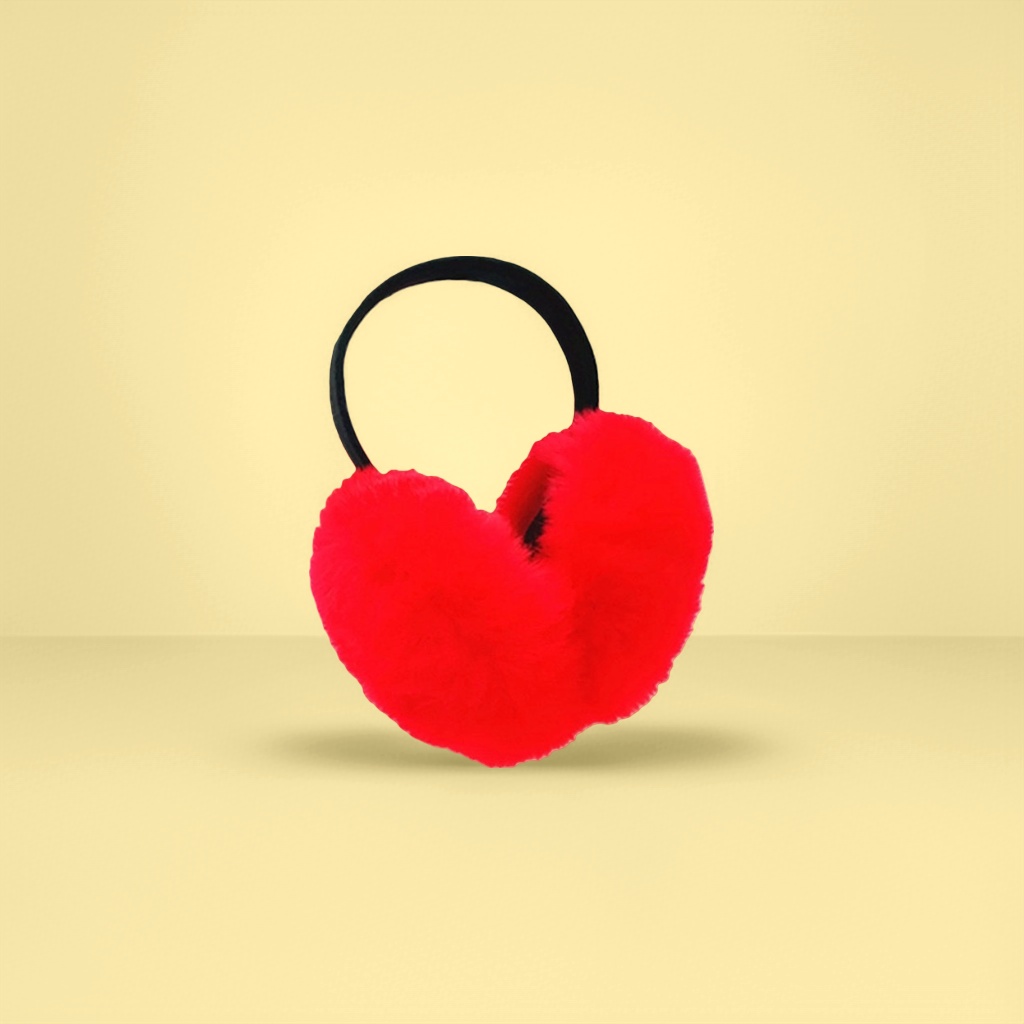 Red plush ear cups for warmth and cold protection, thickened, winter couple's style Specification image