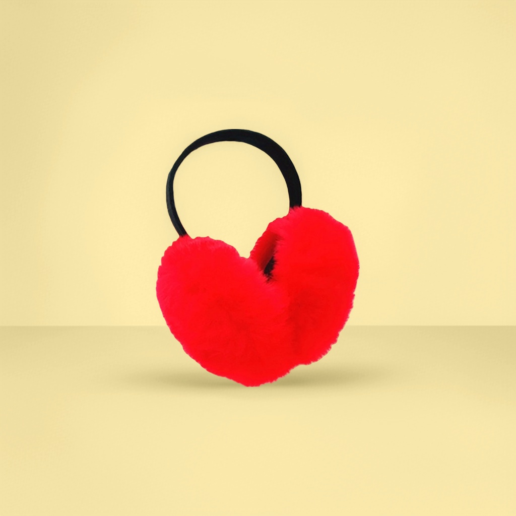 Red plush ear cups for warmth and cold protection, thickened, winter couple's style Application Scenario