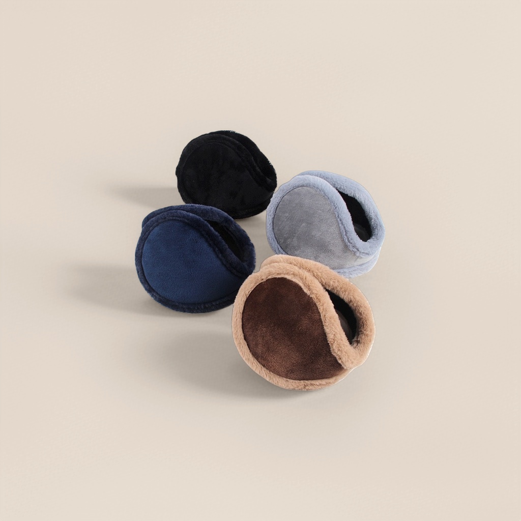 Thickened plush ear cups for warmth, winter cold-proof ear cups, and adjustable headbands details Picture