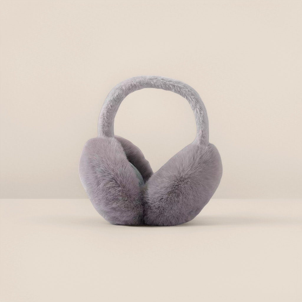 The grey plush ear cups are warm and cold-proof, and the adjustable headband is a must-have for winter details Picture