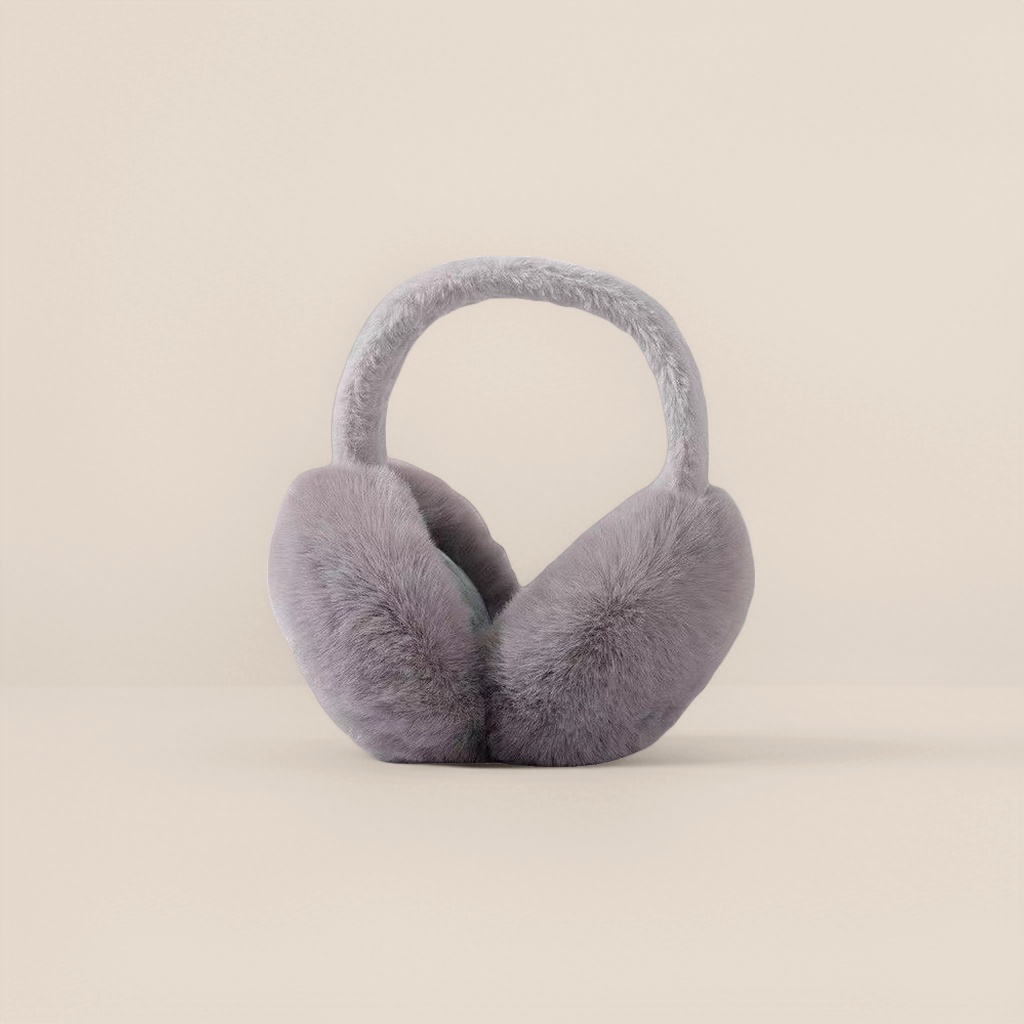The grey plush ear cups are warm and cold-proof, and the adjustable headband is a must-have for winter Specification image