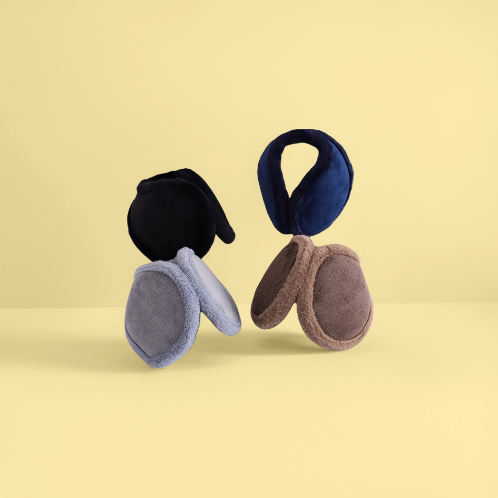 Soft and skin-friendly plush ear cups, thickened plush ear cups for indoor and outdoor warmth in winter