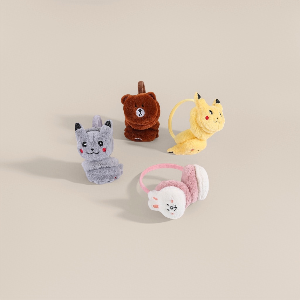 Plush toy ear muffs are warm and cute. Plush ear muffs are winter cold-proof ear muffs Application Scenario