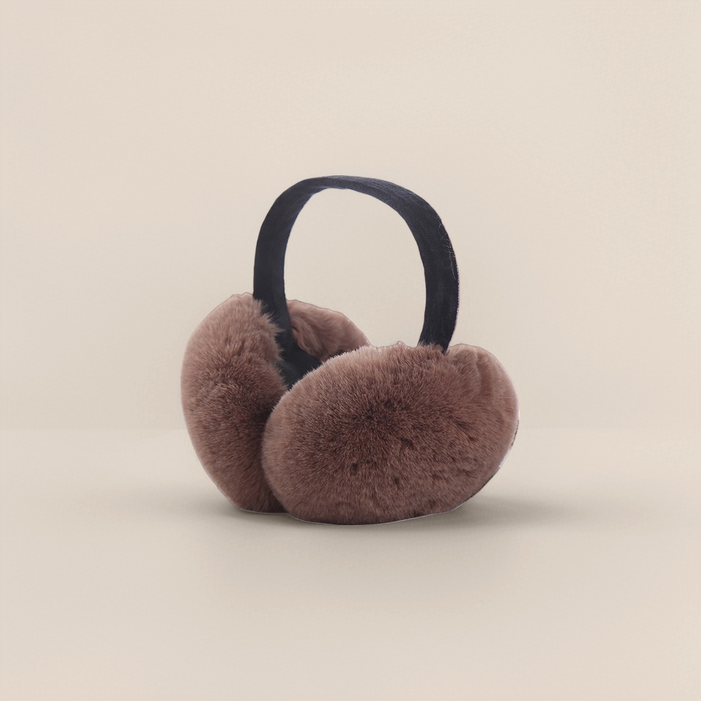 Thickened plush ear cups for warmth, winter cold-proof ear protectors details Picture