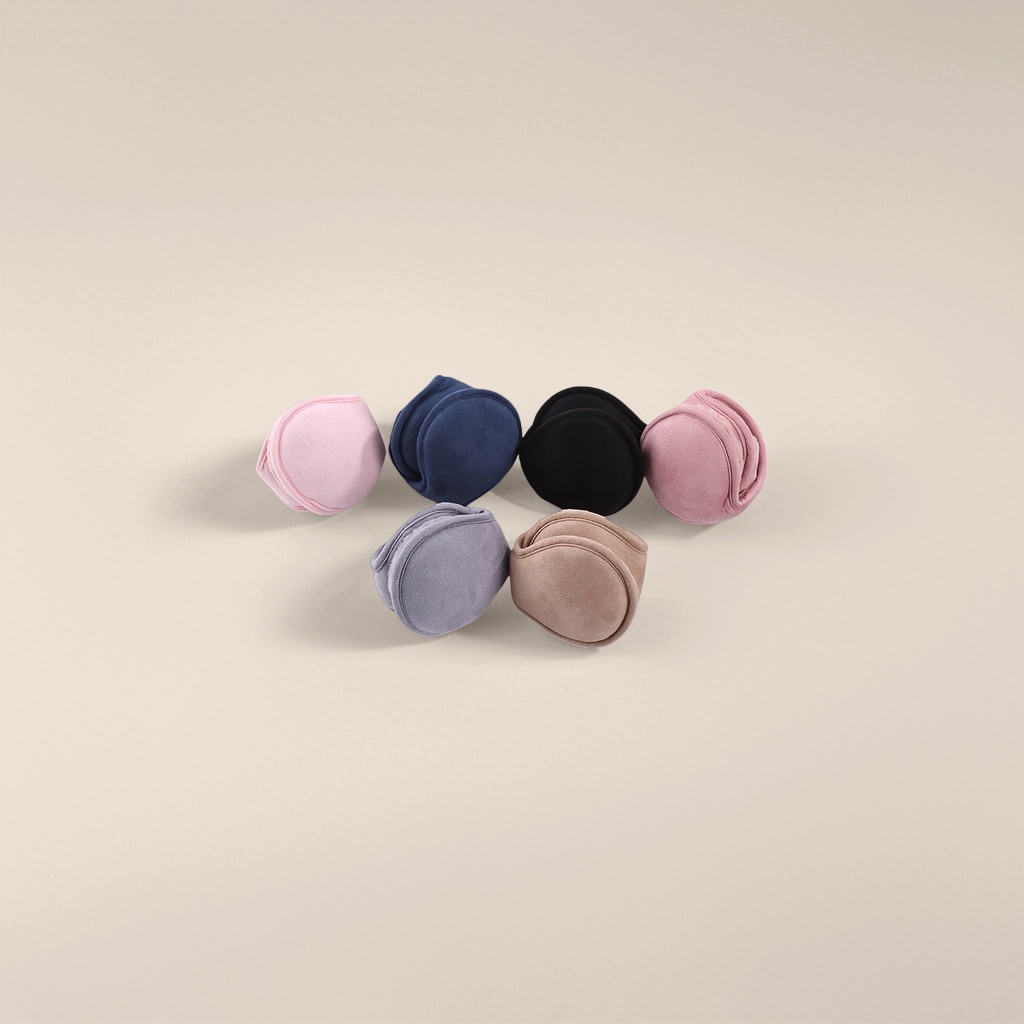 Colorful plush ear cups for warmth and cold protection, adjustable ear protectors