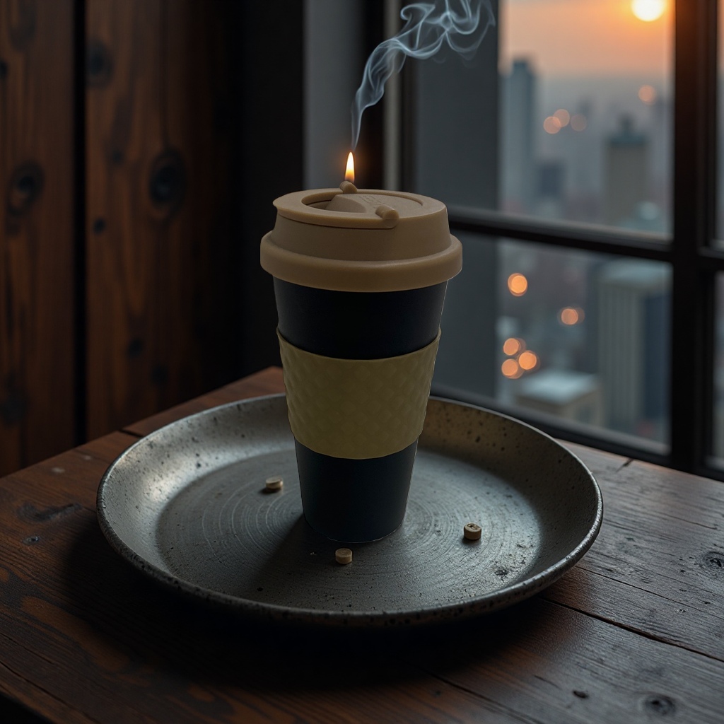 北欧风陶瓷咖啡杯 350ml 手绘简约家用办公马克杯