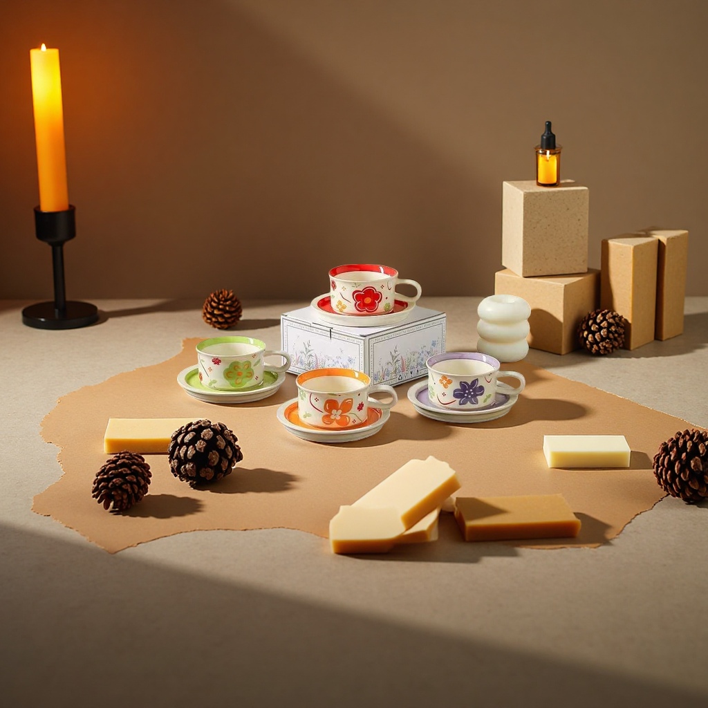 High borosilicate ceramic cup and plate set, heat-resistant and anti-scald household tea and coffee accessories Specification image