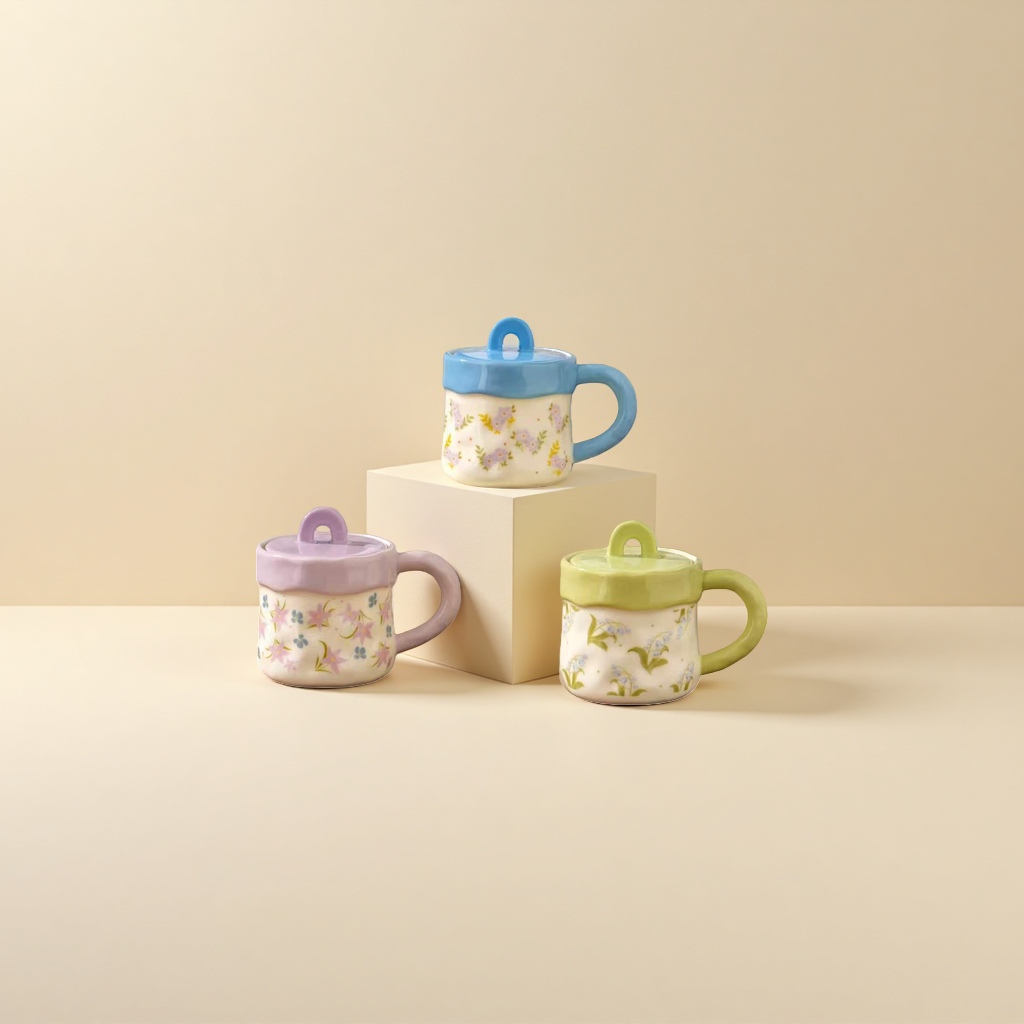 Ceramic cups, hand-pulled bone China material, light and heat-resistant, office and household cups, water cups, ceramic cups details Picture