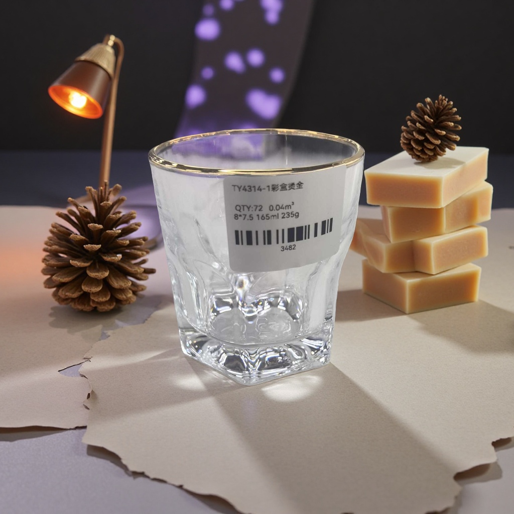 透明玻璃杯 无铅水晶质感 直饮办公家用茶水分离杯产品图