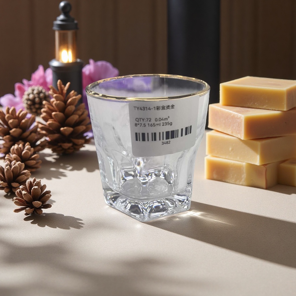 透明玻璃杯 无铅水晶质感 直饮办公家用茶水分离杯图