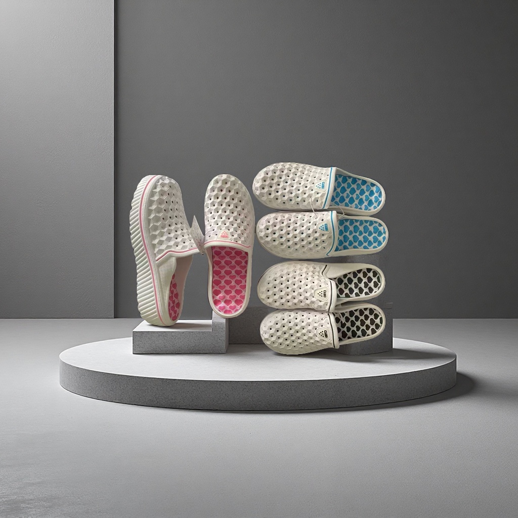 White crocs, EVA soft and elastic thick-soled summer outdoor water-resistant casual shoes Application Scenario