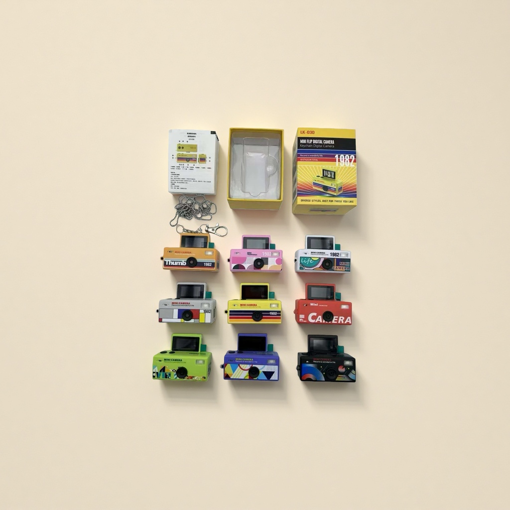 The retro-style mini flip digital camera is lightweight, portable and capable of taking high-definition photos