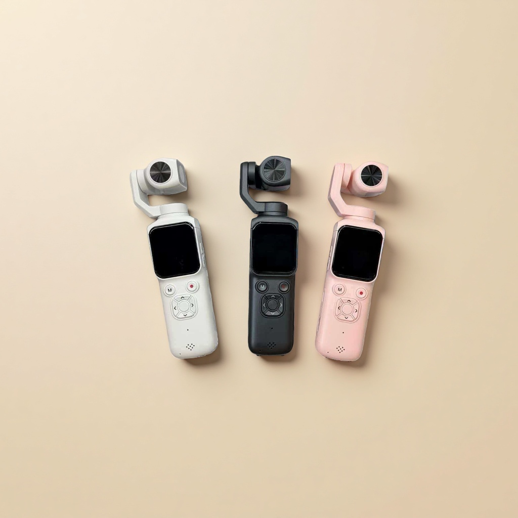 Portable 4K pocket camera available in white, black and pink. Stylish mini high-definition video recording details Picture