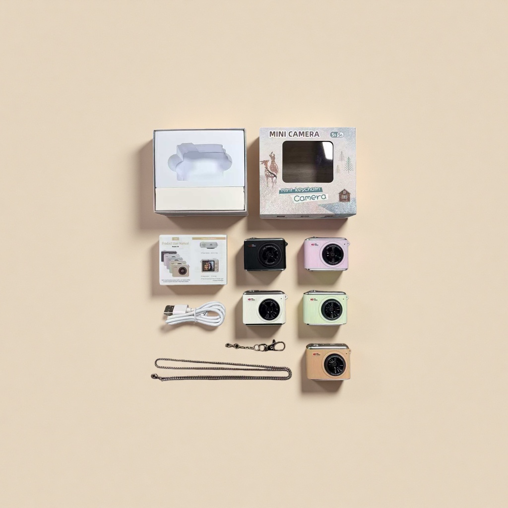 Mini camera, compact and portable, high-definition photography, retro film-style digital camera