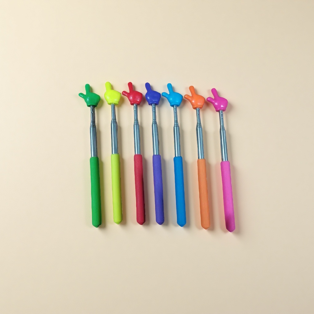 The main body of the colorful finger-shaped telescopic stick is a fun finger toy that can be extended and retracted Application Scenario