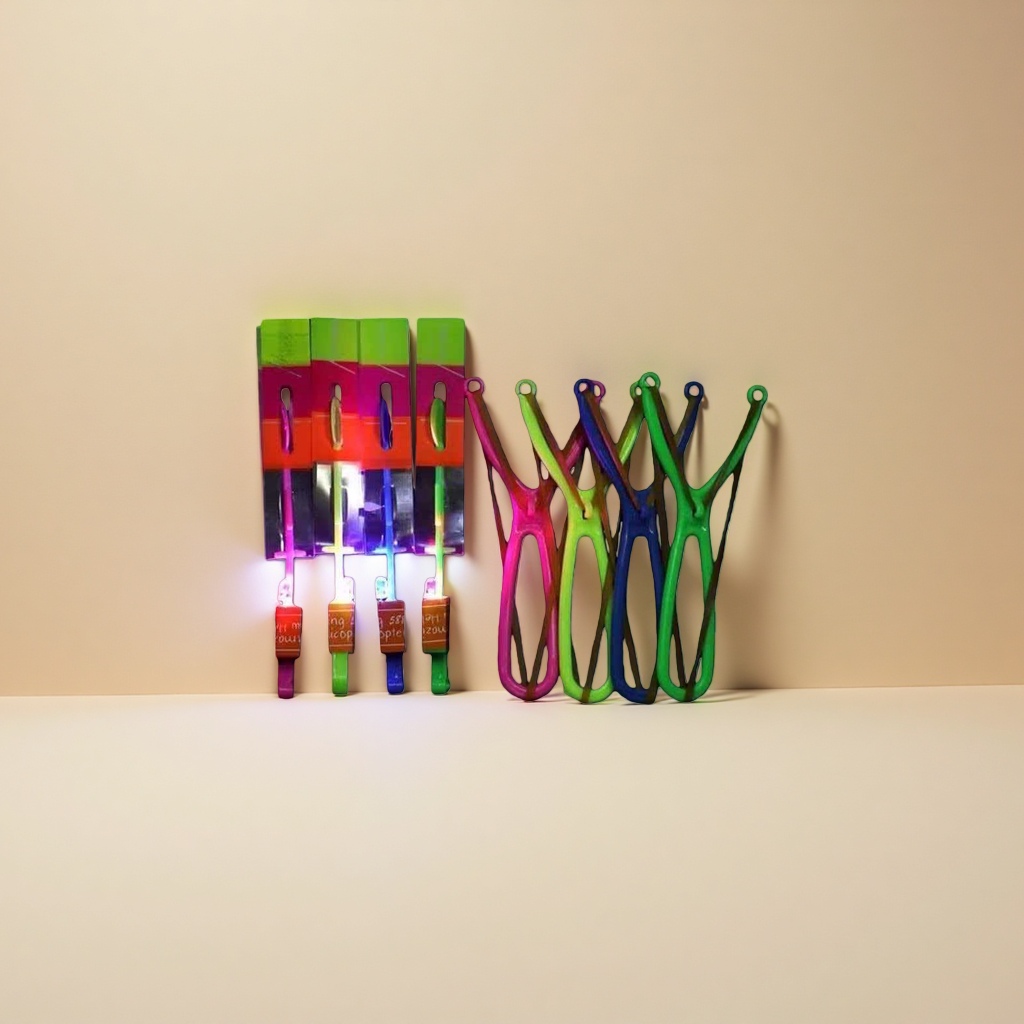 Small double-flash slingshot luminous toy, fun luminous children's educational toy