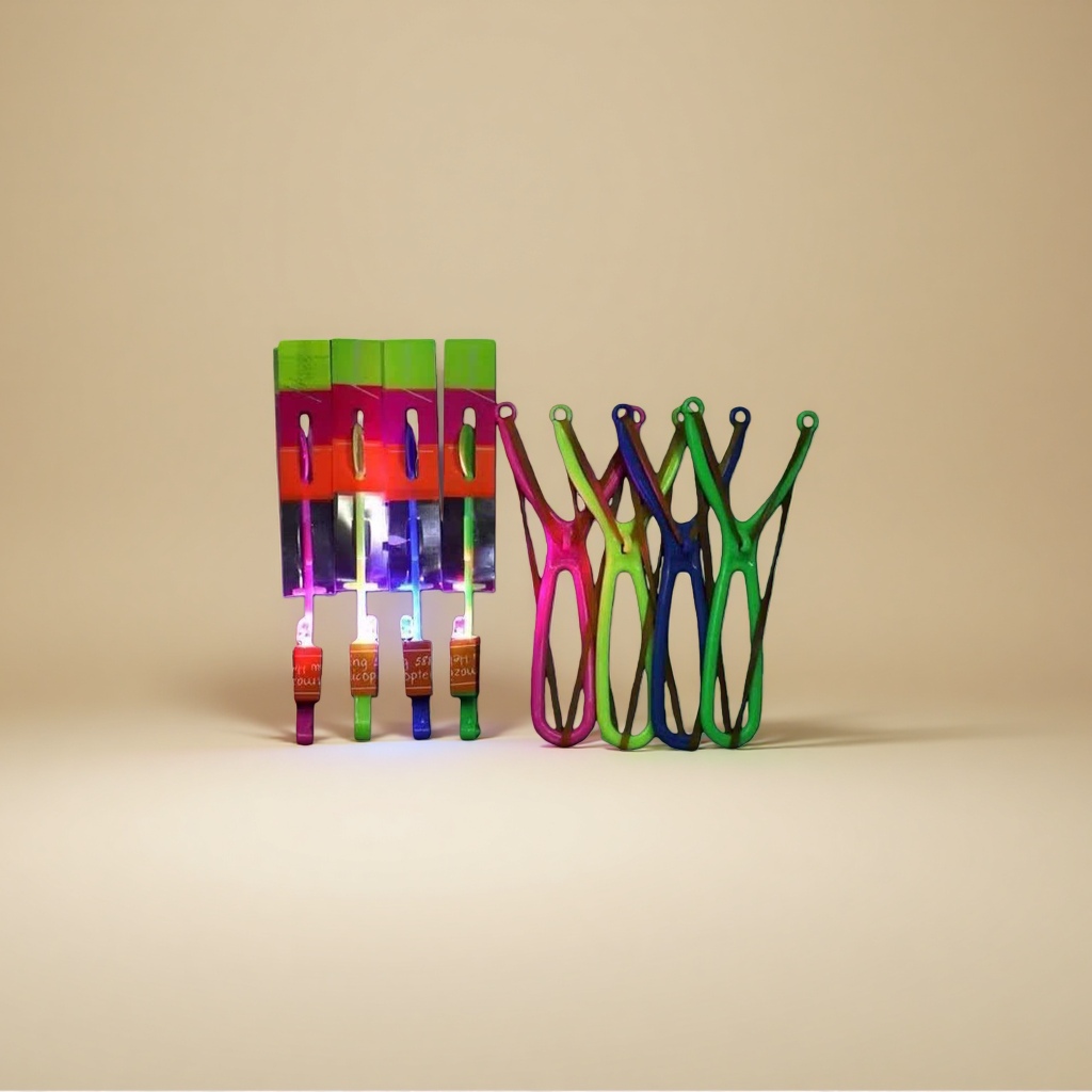 Small double-flash slingshot luminous toy, fun luminous children's educational toy details Picture