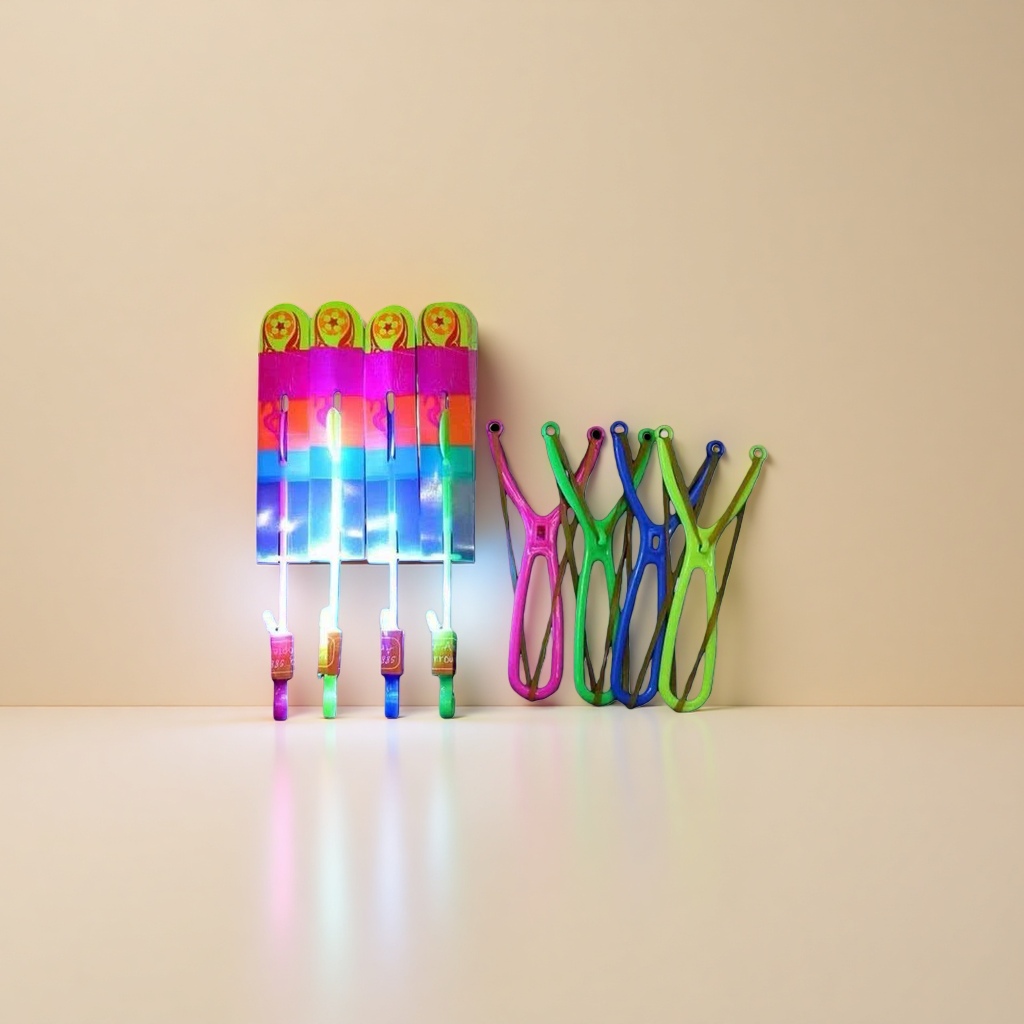 Luminous toy slingshot set, fun luminous shooting toy, safe children's outdoor game props Application Scenario
