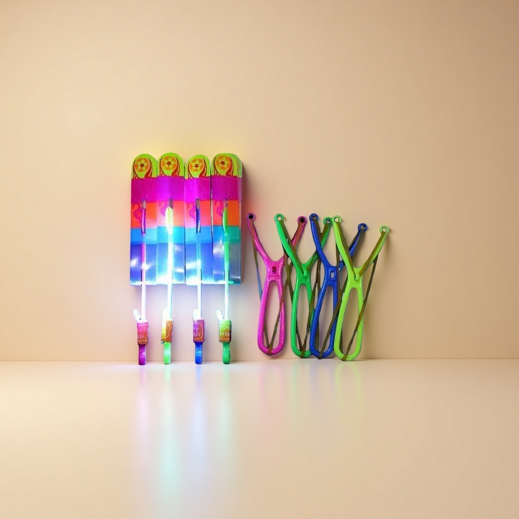 Luminous toy slingshot set, fun luminous shooting toy, safe children's outdoor game props Specification image