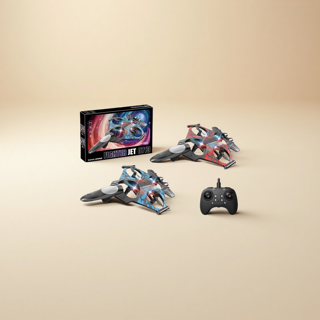 Remote-controlled aircraft fighter model simulation: Remote-controlled aircraft can be raised, lowered and rotated details Picture
