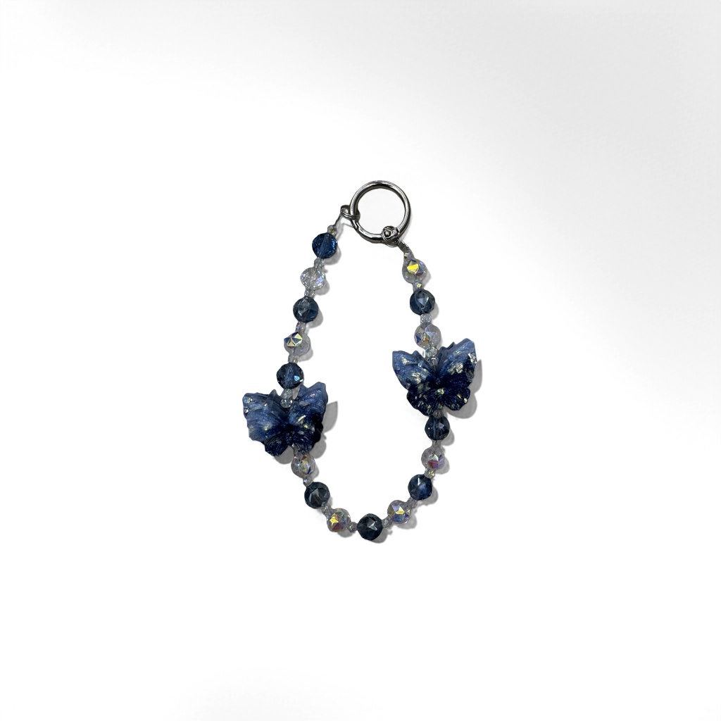 Blue flower crystal bead bracelet is a fashionable and versatile accessory for women details Picture
