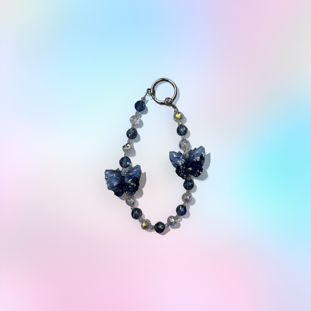 Blue flower crystal bead bracelet is a fashionable and versatile accessory for women Specification image