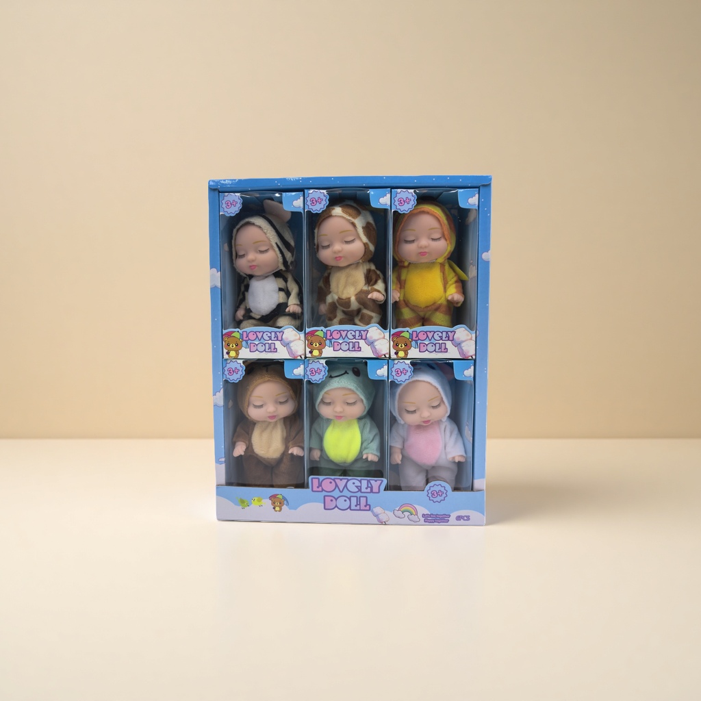Six sets of cute animal-shaped plush dolls as children's gifts details Picture