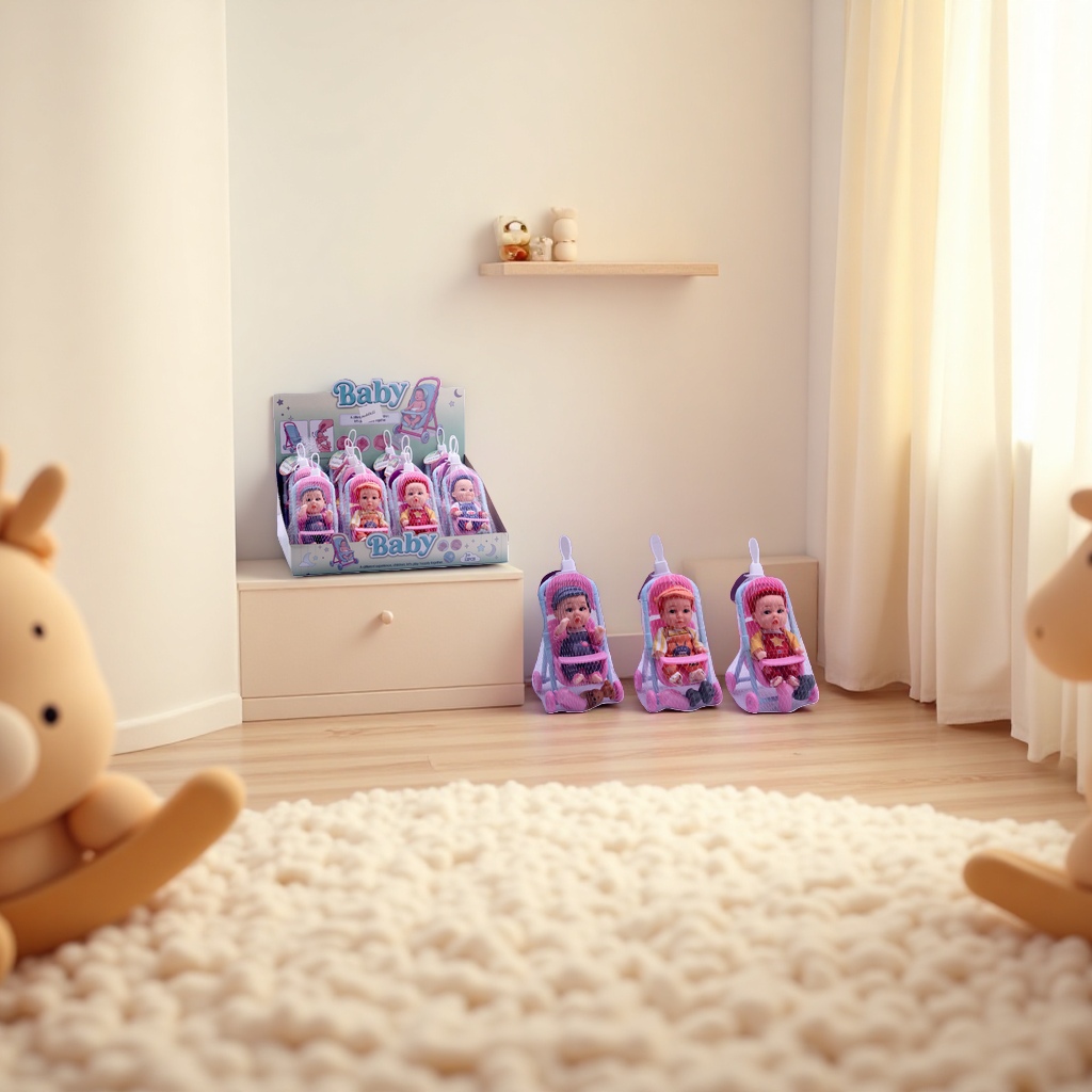 Toy stroller accessories display box, simulated baby stroller toy storage box details Picture