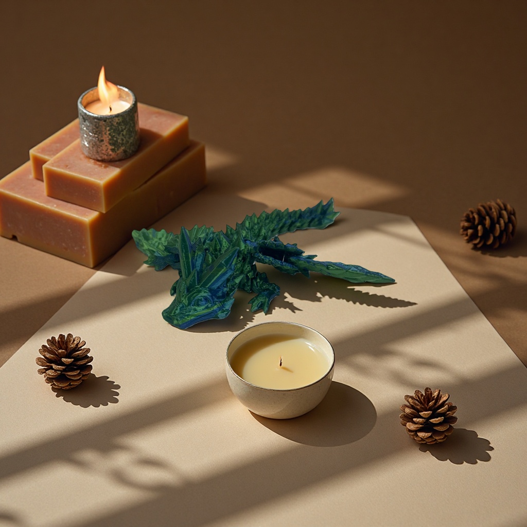 3D打印绿色水晶飞龙