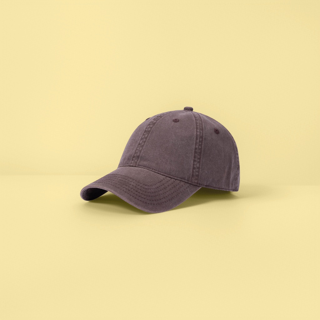 The brown baseball cap is unisex, casual and versatile, with adjustable brims for sun protection and sun protection