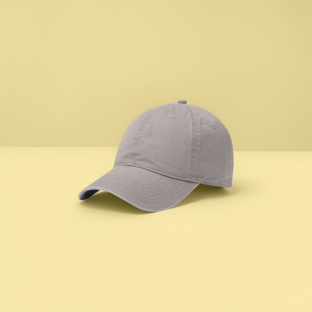 The grey baseball cap is unisex, casual and versatile, with adjustable brims for sun protection and sun protection