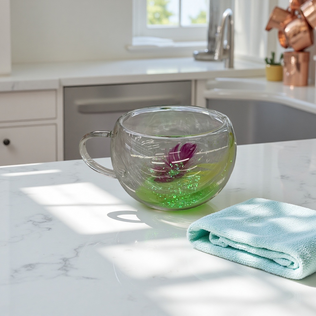 Transparent glass cup, high borosilicate heat-resistant and anti-scald water cup, household simple style tea cup